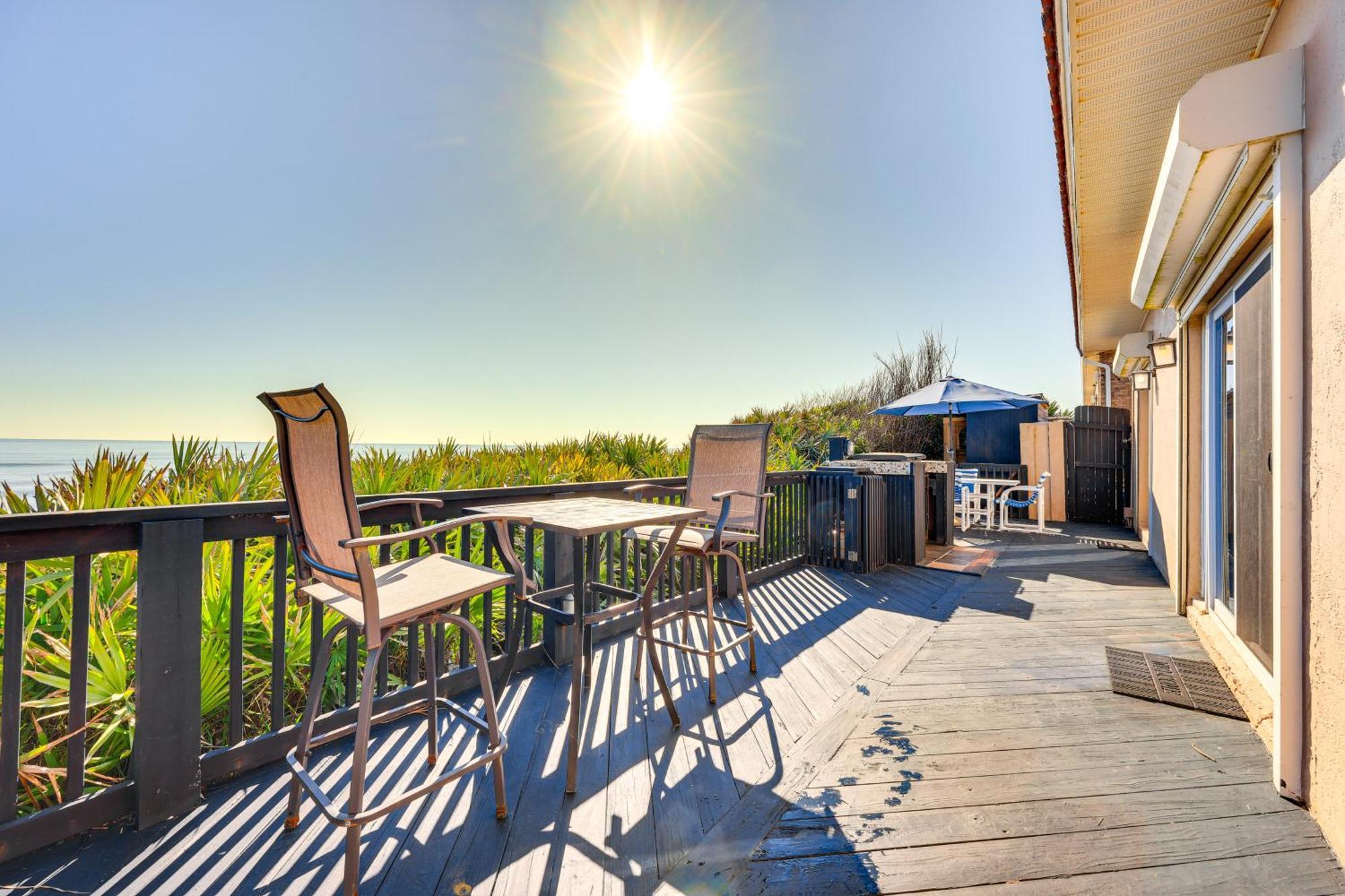 Oceanfront Oasis In Flagler Beach With Deck And Views! エクステリア 写真